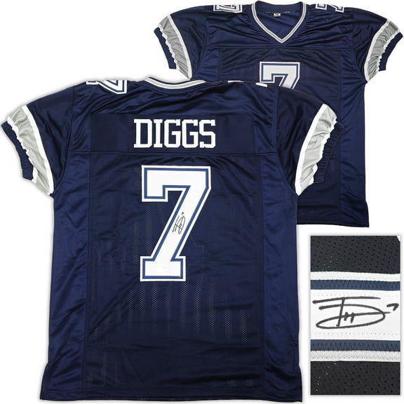 Dallas Cowboys Trevon Diggs Autographed Blue Jersey TriStar 233664