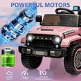 thumbnail image 2 of Litake 12V Kids Ride on Truck Car, 4 Wheeler Electric Vehicles with Remote Control, Spring Suspension, 3 Speeds, LED Lights, Music, MP3, Battery Powered Ride on Toy Gift for Boys Girls, 2 of 6