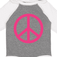 thumbnail image 4 of Inktastic Pink Peace Sign Girls Long Sleeve Baby Bodysuit, 4 of 5