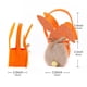 thumbnail image 2 of Cestas de Pascua para niños, cesta de Pascua con forma de conejito de peluche y asa, bolsa de dulces ideal para niños y niñas de todas las edades, perfecta para regalar, color marrón, 2 of 4