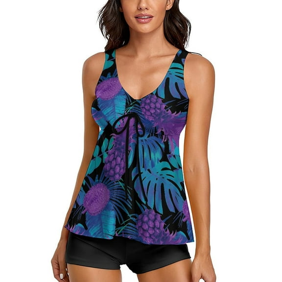 Yievot Womens Athletic 2 Piece Tankini Swimsuits With Shorts Swim Tank Tops With Boyshorts Bathing Suits 2025 Summer Beach Swimwear