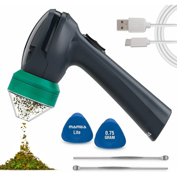 Mamba Lite 0.75g Electric Herb Grinder & Mill – USB Rechargeable, One-Handed Grinding Gray