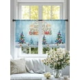 thumbnail image 4 of Winter Christmas Tree Sheer Curtains 45 inches Long, Have A Wonderful Christmas Snowing Light Filtering Sheer Window Curtains Rod Pocket Voile Drapes for Bedroom Living Room, 2 Panels 52"W x 45"L, 4 of 7