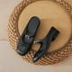 thumbnail image 4 of Zapatos mulas mulas cerradas foe plisado Mary Jane Flats se desliza en toboganes (39) Negro, 4 of 9
