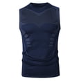 thumbnail image 4 of Yaoyar Men's Fashion Print Sleeveless Crew Neck Milk Silk Tank Top, Stretchy Casual Shirt for Daily Wear, 4 of 9