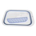 thumbnail image 1 of Cat Litter Box Semi Enclosed Easy Cleaning Splash Proof Foldable Kitten Toilet for Indoor Cats Kittens Small Pets Blue, 1 of 1