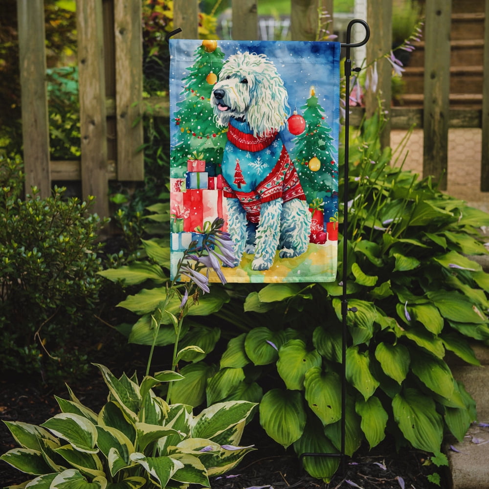 Komondor Christmas Garden Flag 11.25 in x 15.5 in