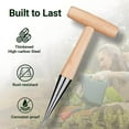 thumbnail image 4 of Darzheoy Steel Hand Dibber Garden Tools, Sow Dibbler with Wood Handle, 11 inch Seed Dibber Garden Tool for Planting Seeds & Bulbs, Handheld Bulb Planter for Planting Flowers, 2 Pcs, 4 of 7