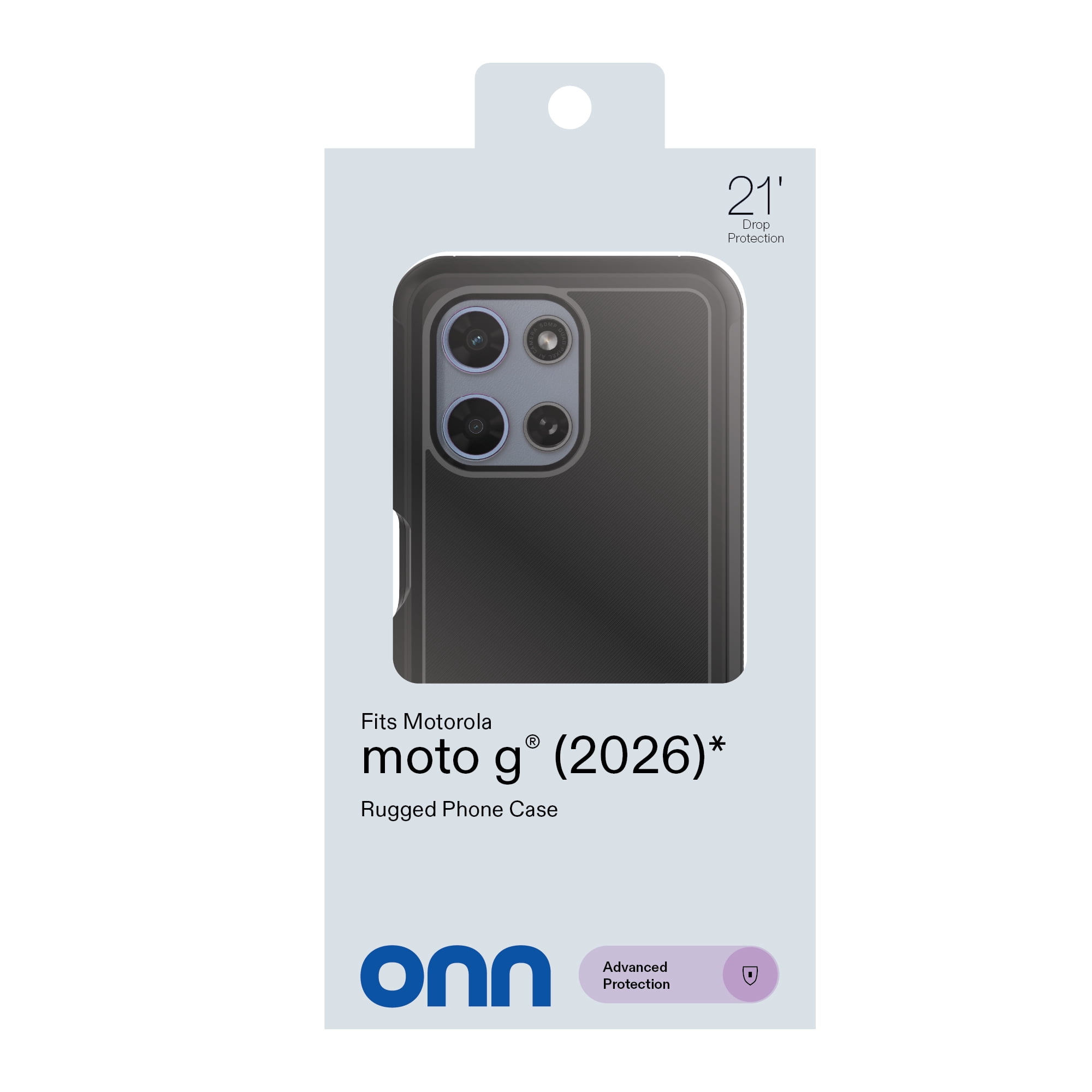 onn Rugged Phone Case for Motorola moto g (2026) - Black