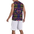 thumbnail image 2 of Naloa Colorful Mexican Basketball Jersey Reversible Men's Mesh Athletic Sports Shirts Training Practice S-4XL4X-Large, 2 of 6
