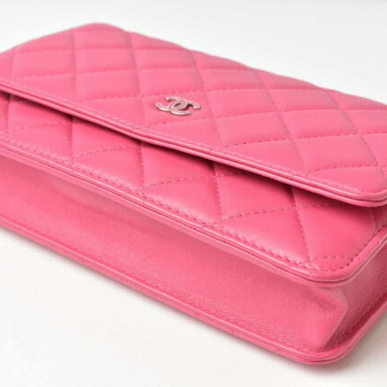 chanel pink small wallet new