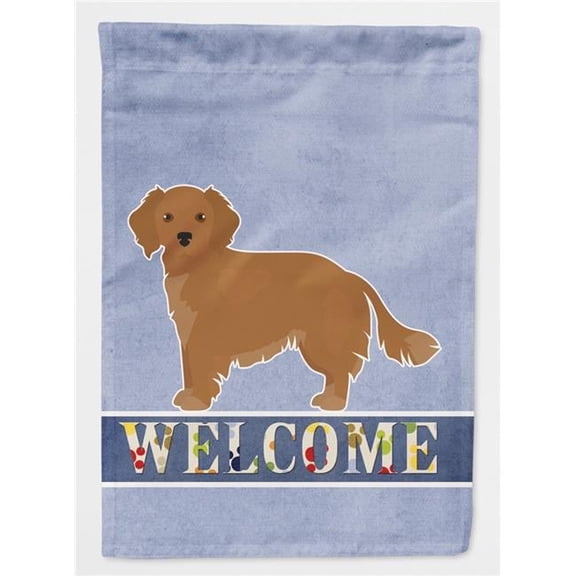 Small Greek Domestic Dog Kokoni Welcome Flag Canvas House Size