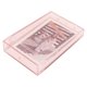 thumbnail image 1 of Caja de almacenamiento de fotos para cámara instantánea de 3 pulgadas, mini estuche para PC con cuerda de mano para tarjetas con fotos, purpurina transparente rosa, 1 of 12