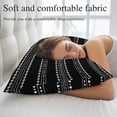 thumbnail image 5 of Black Boho Geometric Pillow Covers King, Abstract Art Dots Striped Soft Brushed Microfiber Breathable Throw Pillow Covers, Pillowcase with Zipper for Couch Sofa Bedroom Living Room 20"x36", 5 of 9