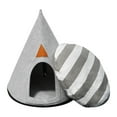 thumbnail image 4 of Casa de fieltro para gatos, casa plegable para mascotas, conejos, suministros para mascotas, nido para mascotas Triangular semicerrado, cama para, 4 of 8