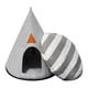 thumbnail image 4 of Nido de fieltro para gatos, casa cueva, tienda semicerrada, estera, nido cálido, suministros para mascotas, forma triangular, casa plegable para, 4 of 9