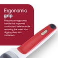 thumbnail image 3 of Cuchara para helado Zyliss Right Scoop ergonómica para lavavajillas, color rojo, 3 of 7