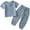 Sky Blue, variant on UngA Toddler Baby Boy 2 Piece Outfit Summer Cotton Linen Casual Short Sleeve T-Shirt Pants Set Kids Cute Plain Spring Clothes (Sky Blue,2-3 Years)