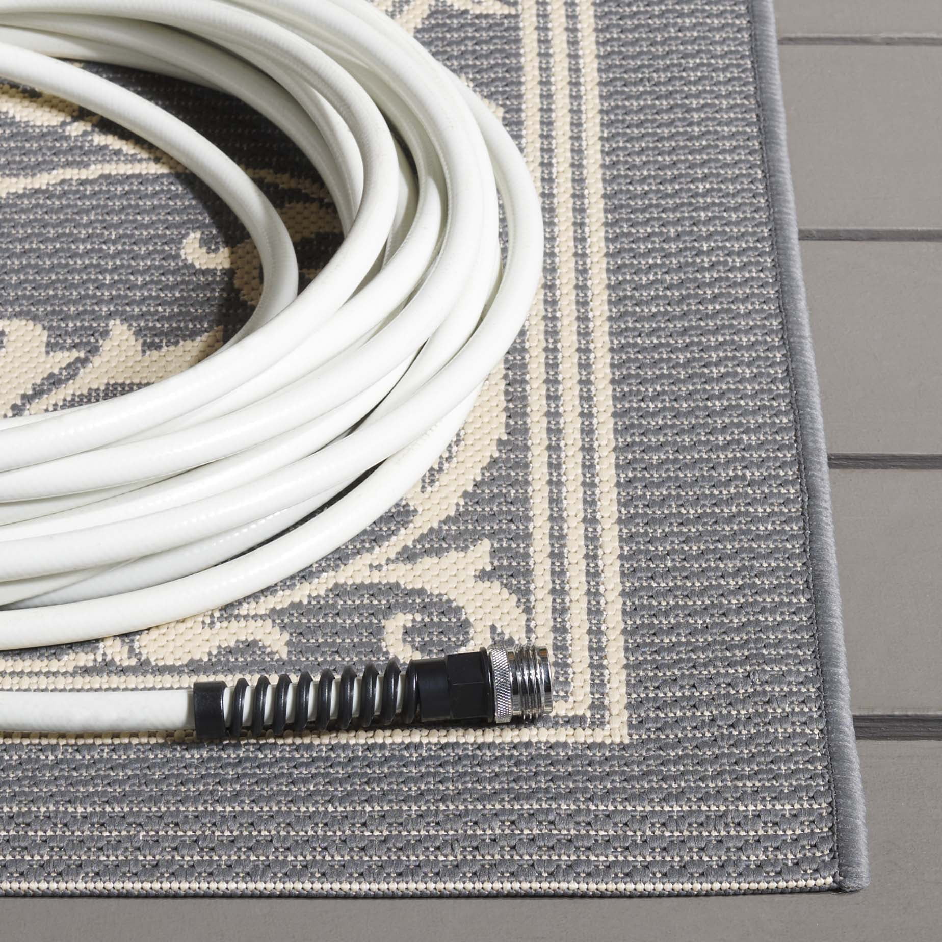 Safavieh Courtyard Nanda Botanical Indoor/Outdoor Runner Rug, Gray/Natural, 2'3" x 14'