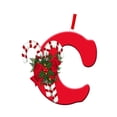 thumbnail image 4 of Adorno navideño con letras, decoración navideña, colgante con abalorios para bricolaje, decoración para de Navidad, corona de celebración, C, 4 of 8