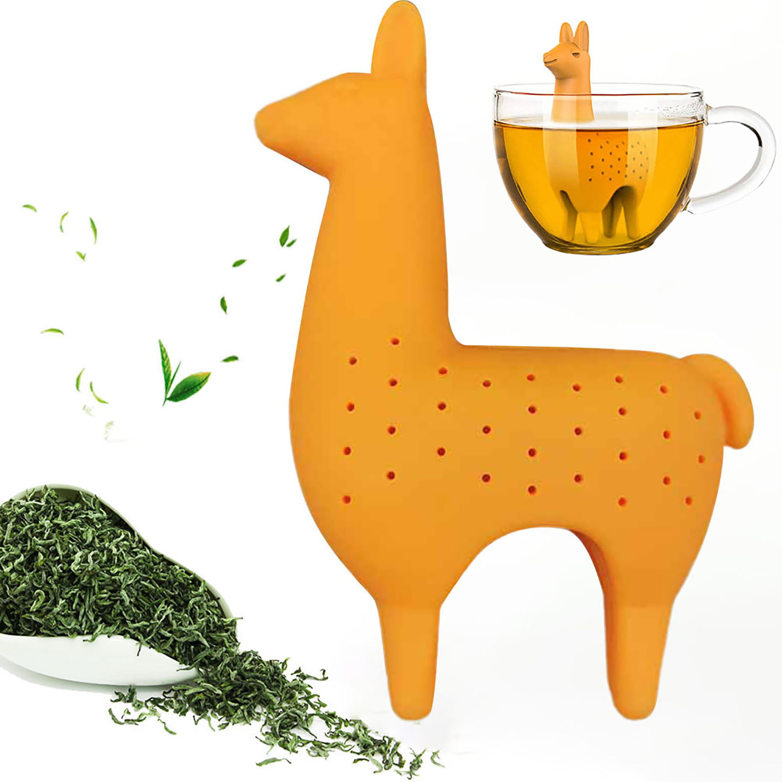 Tea Infuser Reusable Food Grade Silicone Special Yellow Animal Tea Leaf  Filter for Kitchen 