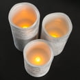 thumbnail image 5 of Lavish Home Set of 3 Flameless LED Real Wax Candles with Remote (Silver), 5 of 8
