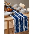 thumbnail image 2 of Table Runner Cartoon Sailboat Conch Table Decoration for Kitchen Dinning Blue White Ocean Table Decoration for Indoor Outdoor Party Wedding Decor 13x72inch, 2 of 7