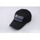 thumbnail image 2 of Gorra de béisbol lisa con diseño de bandera bordada de algodón, 2 of 4