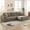 Brown (Right Facing Chaise), variant on Muumblus 112" Oversized Modular Sectional Sleeper Sofa, L-Shaped Convertible Sofa Bed, Boneless Cloud Couch for Living Room, Brown (Right Facing Chaise)