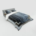 thumbnail image 2 of Ambesonne Rustic Bedding Set 4 Pcs, Antique Wooden Window, Queen, Charcoal, 2 of 2