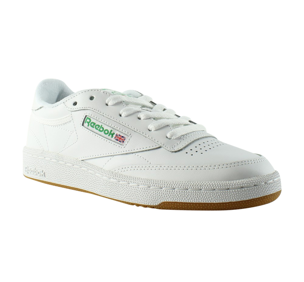reebok club c 85 white green womens