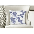 thumbnail image 4 of Ambesonne Blue Throw Pillow Cover 2 Pack, Japanese Dragons Mythical, 20", Blue, 4 of 6