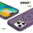 thumbnail image 2 of Allytechgroup Magnetic Translucent Back Case Cover for Apple iPhone 16 Pro, Rugged Bumper Heavy Duty Shockproof Anti-Scratch Protective Stylish Phone Case for Women Men, Darkpurple, 2 of 5