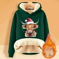 thumbnail image 2 of WILLBEST Sudadera para Mujer, Estilo Vaquero Navideño, con Capucha y Estampado Grueso XX-Grande, 2 of 4