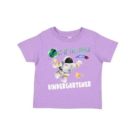 

Inktastic Out of This World Kindergartener Astronaut in Space Gift Toddler Boy or Toddler Girl T-Shirt
