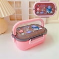thumbnail image 1 of Kawaii Sanrio Hello Kitty Kuromi Double-Layer Bento Box Anime Portable Separated Sealed Fresh Student Portable Lunch Box Gift, 1 of 7