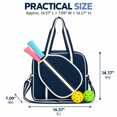 thumbnail image 6 of Waterproof Pickleball Paddle Bag for Men and Women, Large Capacity Tennis Bag with Adjustable Shoulder Strap and Zippered Paddle Compartment,M26, 6 of 7