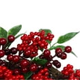 thumbnail image 4 of Northlight 18" Unlit Red Berries and Two-Tone Green Leaves Artificial Christmas Wreath, 4 of 6