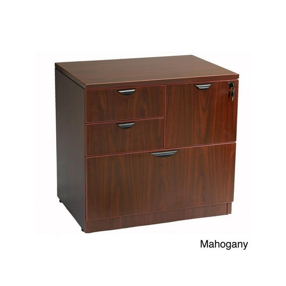 Boss Office Products Cherry or Mahogany Finished Combo Lateral File