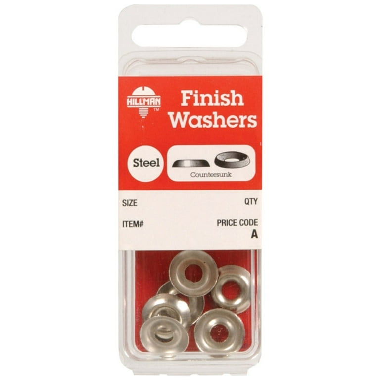 Hillman Nickel-Plated Steel .138 in. Finish Washer 10 pk Hillman Nickel-Plated Steel .138 in. Finish Washer 10 pk