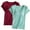 A, variant on Breezora 2 Pack Built-in Bra Tops Women's Short Sleeve Comfort Crewneck Athletic Casual Shirts L Size