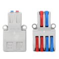 thumbnail image 2 of Terminal Block 2-In-4-Out Aging Resistant  5pcs Wiring Quick Connector Can Be Fixed With M3 Screws, Oxidation Resistant For LED Road Lamp, 2 of 8