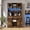 Firewood, variant on Modern Farmhouse 72 in Coffee Bar Cabinet, LED Lights & Built-In Power Outlets, Sliding Barn Doors, Wine Storage, Glass Rack & 3 Drawers