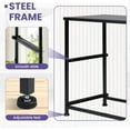 thumbnail image 5 of Nightstand with 2 Fabric Drawers, Metal Frame & Wood Top, Storage Furniture for Closet/Entryway/College Dorm, Black, 5 of 8