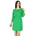thumbnail image 3 of Phagun Casual Summer Dress Solid Short Length Long Sleeve Women Beach Sundress, 3 of 3