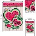 thumbnail image 2 of Summer Watermelon Decorative House Flag, Pink Love Heart Daisy Flower Farmhouse Garden Yard Outside Decorations, Seasonal Rustic Burlap Outdoor Large Home Decor Double Sided 28 x 40, 2 of 6