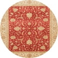 thumbnail image 1 of Ahgly Company Tapis d'Intérieur Rond Abstrait Rouge Oriental, 6 Pieds Rond, 1 of 6