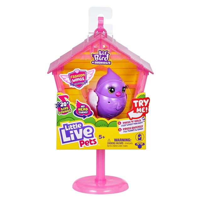 Casa para pájaros y pájaros de Toy Little Live Pets, bastante elegante