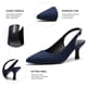 thumbnail image 5 of Zapatos de Tacón Bajo con Tira Trasera para Mujer DREAM PAIRS en Ante Azul Marino, 5 of 7