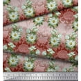 thumbnail image 2 of Soimoi Cotton Duck Fabric Leaves & Magnolia Floral Print Fabric by The Yard 56 Inch Wide, 2 of 3